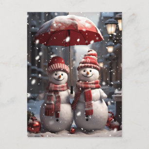 Cartes Pour Fêtes Annuelles Snowman
