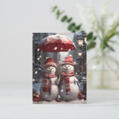 Cartes Pour Fêtes Annuelles Snowman (Debout devant)