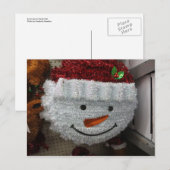 Cartes Pour Fêtes Annuelles Snowman À Santa Hat (Devant / Derrière)