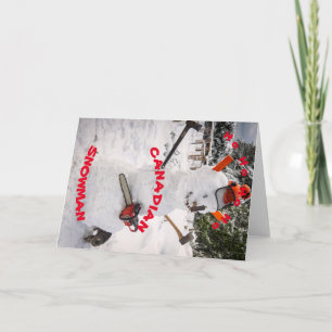 Cartes Pour Fêtes Annuelles Snowman canadien - Un vrai bûcheron canadien