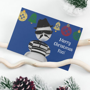 Cartes Pour Fêtes Annuelles Snowman Cholo Nouveau Mexique Ornements de Noël Zi