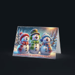 CARTES POUR FÊTES ANNUELLES SNOWMAN CHORUS - CHANSONS DE NOËL<br><div class="desc">Snowman Chorus Cette carte de Noël capte magnifiquement l'essence de l'esprit de vacances. Les délicieux Snowmen dégagent un sentiment d'émerveillement et de joie, nous invitant à nous délecter de la magie de la saison. Préparez-vous à partager le bonheur et à applaudir avec notre carte Snowman Chorus. Il promet d'apporter des...</div>