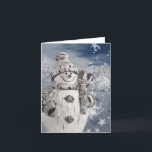 Cartes Pour Fêtes Annuelles Snowman Christmas Music<br><div class="desc">Carte de Noël de Noël de Snowman</div>