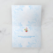 Cartes Pour Fêtes Annuelles Snowman Christmas PHOTO Snow Globe Card 3 (Intérieur)