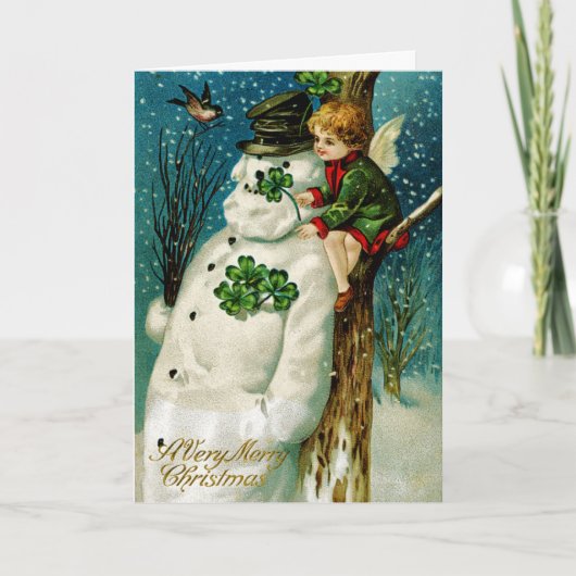 Cartes Pour Fêtes Annuelles Snowman de Christmas (Devant)