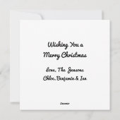 Cartes Pour Fêtes Annuelles Snowman de Noël et arbre | Couleur (Dos)