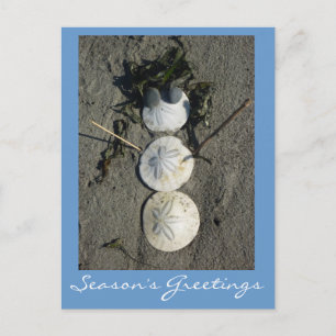 Cartes Pour Fêtes Annuelles Snowman de plage