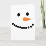 Cartes Pour Fêtes Annuelles Snowman Face Chrismas Funny Enfants et Adultes<br><div class="desc">Cadeau de Noël de Snowman Face</div>