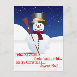 Cartes Pour Fêtes Annuelles Snowman for Christmas / X-mas