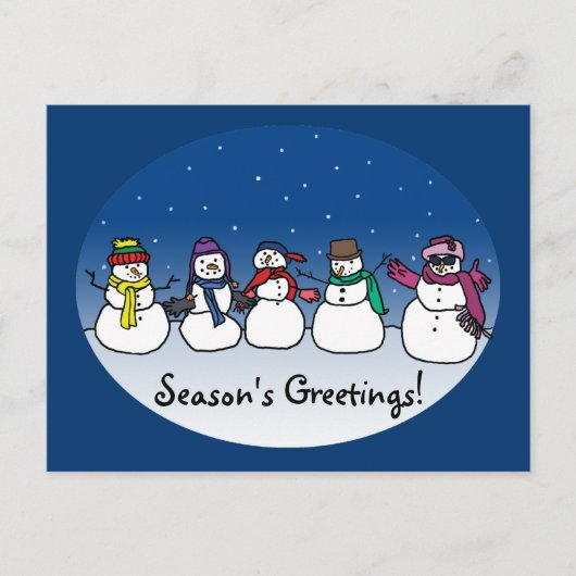 Cartes Pour Fêtes Annuelles Snowman Fun (Devant)