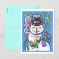 SNOWMAN, GINGERPREAD MAN & MUG OF CHOCOLAT CHAUD