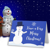Cartes Pour Fêtes Annuelles Snowman hiver Joyeux Noël