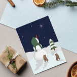 Cartes Pour Fêtes Annuelles Snowman I Know That Was You Remembrance Card<br><div class="desc">This Remembrance Holiday Card features a Snowman and Rabbits looking up at a starry nite sky. The verse reminds us that we are
being watched over.</div>
