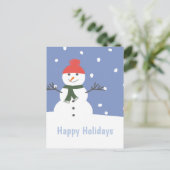Cartes Pour Fêtes Annuelles Snowman Joyeuses vacances Noël (Debout devant)