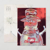 Cartes Pour Fêtes Annuelles Snowman Joyeux Noël (Devant / Derrière)