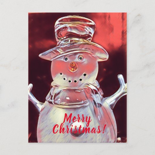 Cartes Pour Fêtes Annuelles Snowman Joyeux Noël (Devant)