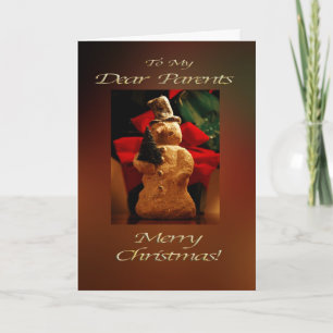 Cartes Pour Fêtes Annuelles Snowman Joyeux Noël - Mes parents