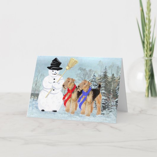 Cartes Pour Fêtes Annuelles Snowman magique (Devant)