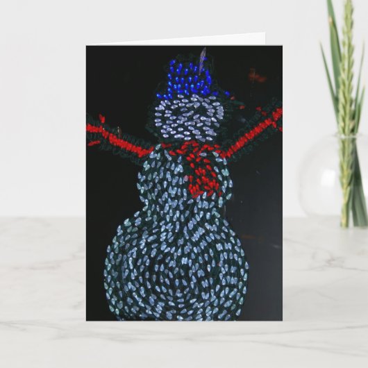 Cartes Pour Fêtes Annuelles Snowman moderne (Devant)