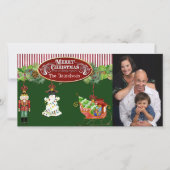 Cartes Pour Fêtes Annuelles Snowman Nutcracker Père Noël Sleigh Christmas Tree (Devant)