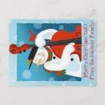 Cartes Pour Fêtes Annuelles Snowman playing violin postcard<br><div class="desc">Buy this Surving Snowman playing violin postcard. Flipstylez Designs Zazzle Store 
Thank you for shopping and visiting at Flipstylez Designs In Indianapolis,  IN,  
 if you have a question b an email we get back with you
 e mail for more detailed personalized requests, 
 your business is greatly appreciated !</div>