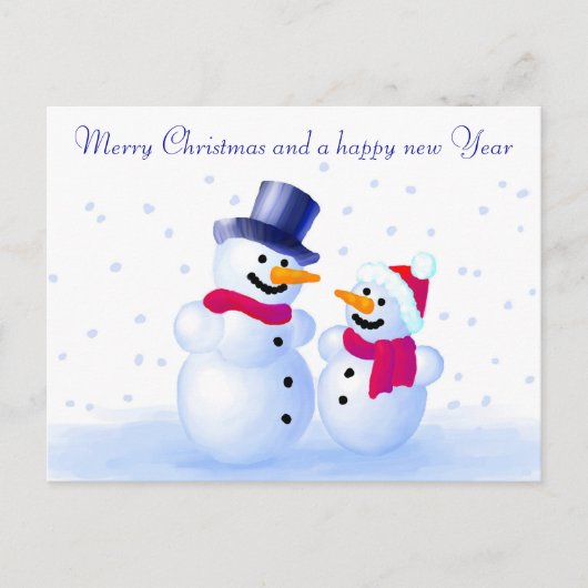 Cartes Pour Fêtes Annuelles Snowman Postcard (Devant)