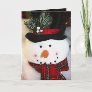 Cartes Pour Fêtes Annuelles Snowman Smile