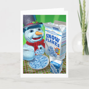 Cartes Pour Fêtes Annuelles snowman_snowflakes