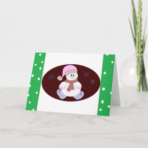 Cartes Pour Fêtes Annuelles Snowman souriant