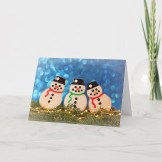 Cartes Pour Fêtes Annuelles Snowmen Sugar Cookie Christmas