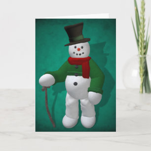Cartes Pour Fêtes Annuelles Snowmen vintage : M. Cratchit