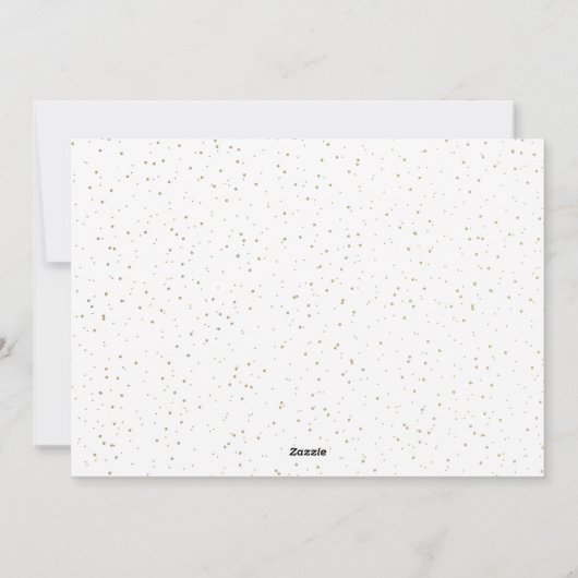 Cartes Pour Fêtes Annuelles Snowy Blue Gold Family Photo Joyeux Noël (Dos)