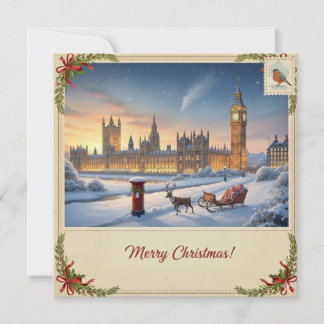Cartes Pour Fêtes Annuelles Snowy Christmas Card