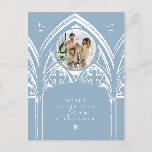 Cartes Pour Fêtes Annuelles Snowy Gothique Hiver Fairytale Noël Photo (Devant)