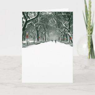 Cartes Pour Fêtes Annuelles Snowy Path