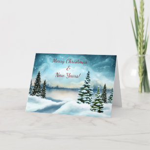 Cartes Pour Fêtes Annuelles Snowy pine