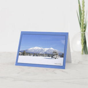 Cartes Pour Fêtes Annuelles Snowy San Francisco Peaks Custom Inside Salutation