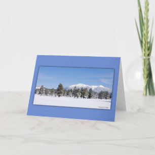 Cartes Pour Fêtes Annuelles Snowy San Francisco Peaks Custom Inside Salutation