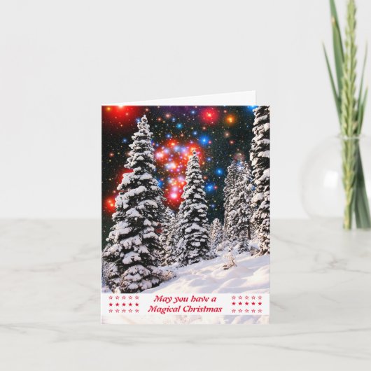 Cartes Pour Fêtes Annuelles Snowy Trees (Devant)