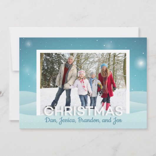 Cartes Pour Fêtes Annuelles Snowy Winter Day Personalized Family Photo (Dos)