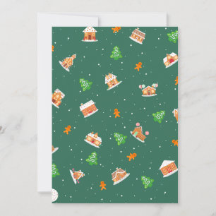 Cartes Pour Fêtes Annuelles Snowy Winter Gingerbread Maison Cookies