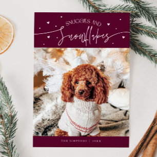 Cartes Pour Fêtes Annuelles Snuggys & Snowflakes Canneberge Noël