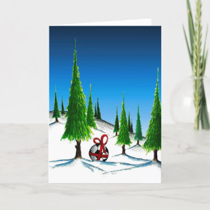Cartes Pour Fêtes Annuelles Soccer Ball Landscape - Christmas/Holiday Card
