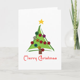Cartes Pour Fêtes Annuelles SoccerChickChristmasTree