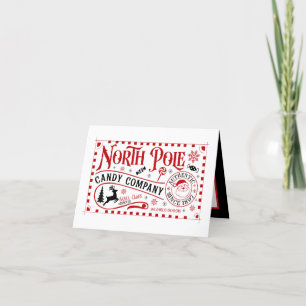 Cartes Pour Fêtes Annuelles Société de bonbons du pôle Nord personnalisable