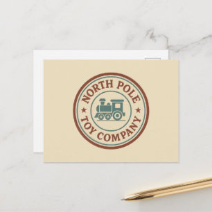 Cartes Pour Fêtes Annuelles Société de jouets festive du pôle Nord