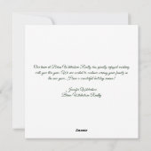 Cartes Pour Fêtes Annuelles Société immobilière Joyeuses vacances Élégant vert (Dos)