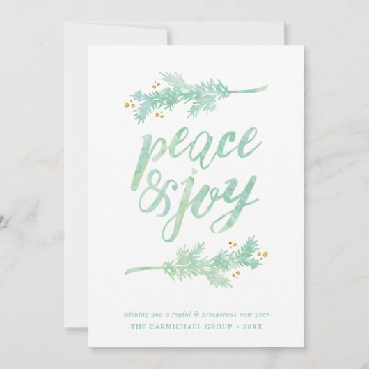 Cartes Pour Fêtes Annuelles Société Paix & Joie Noël Non Photo Vacances Ca (Devant)