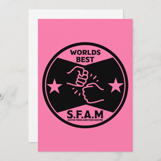 Cartes Pour Fêtes Annuelles Soeur D'Un Autre Ministre (Devant / Derrière)