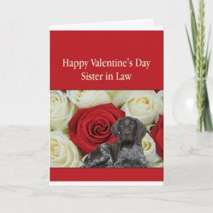 Cartes Pour Fêtes Annuelles Soeur en droit Glossy Grizzly Valentine Puppy Love